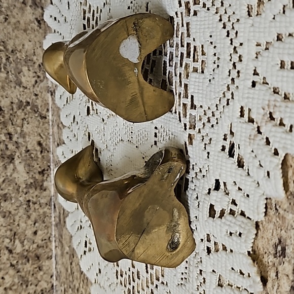 Vintage Brass Cat Set (2) - Picture 3 of 8